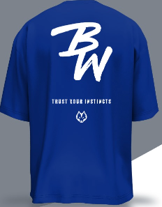 Oversize Azul Rey BW Blanco - Badwolf