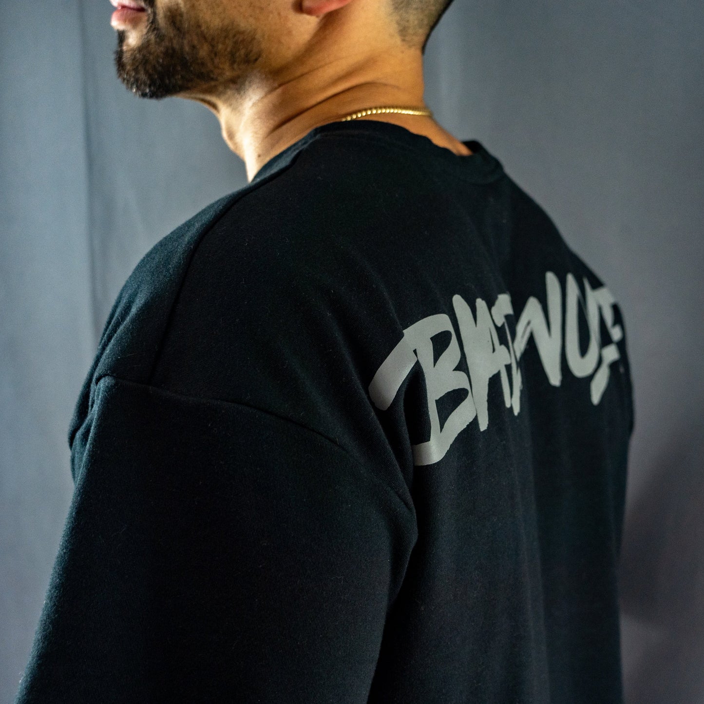 Oversize Tshirt Negra BADWOLF GRIS