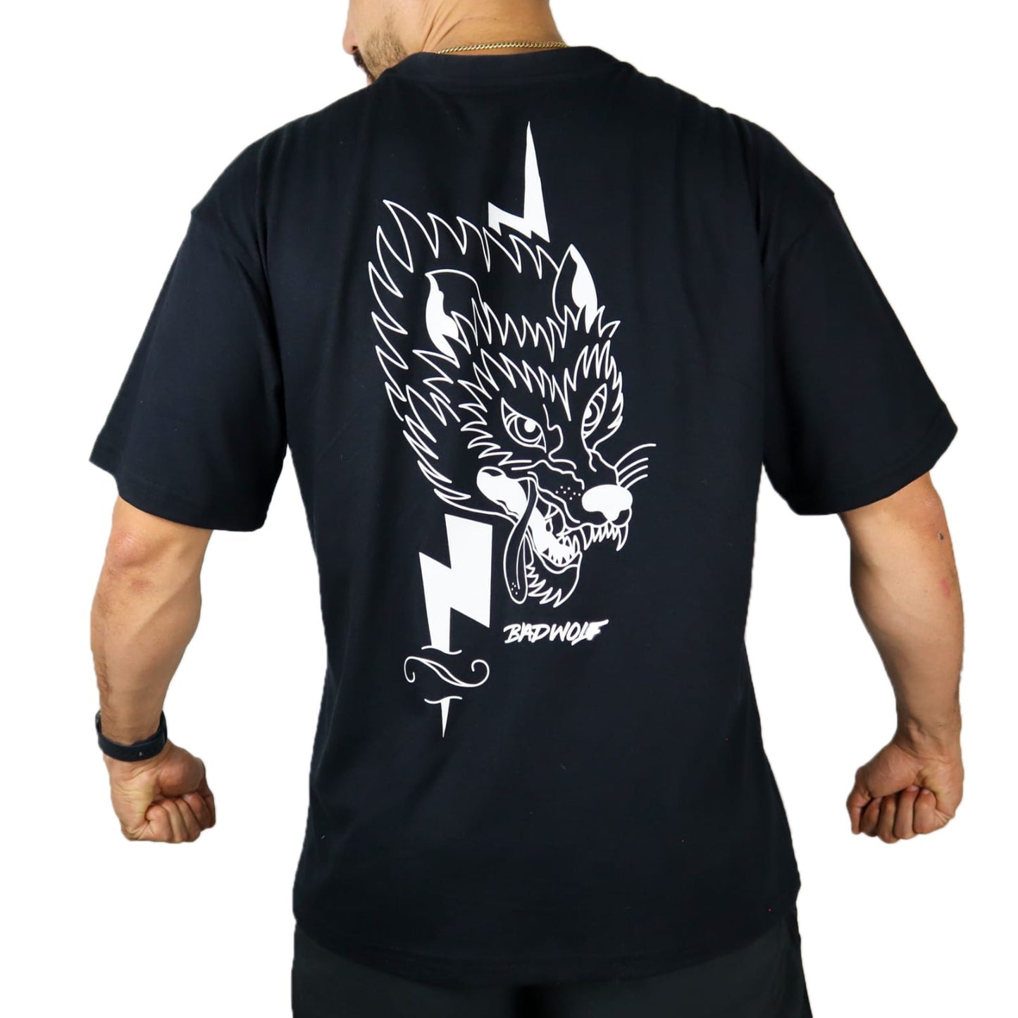 Oversize Tshirt Negra LOBO ANIME