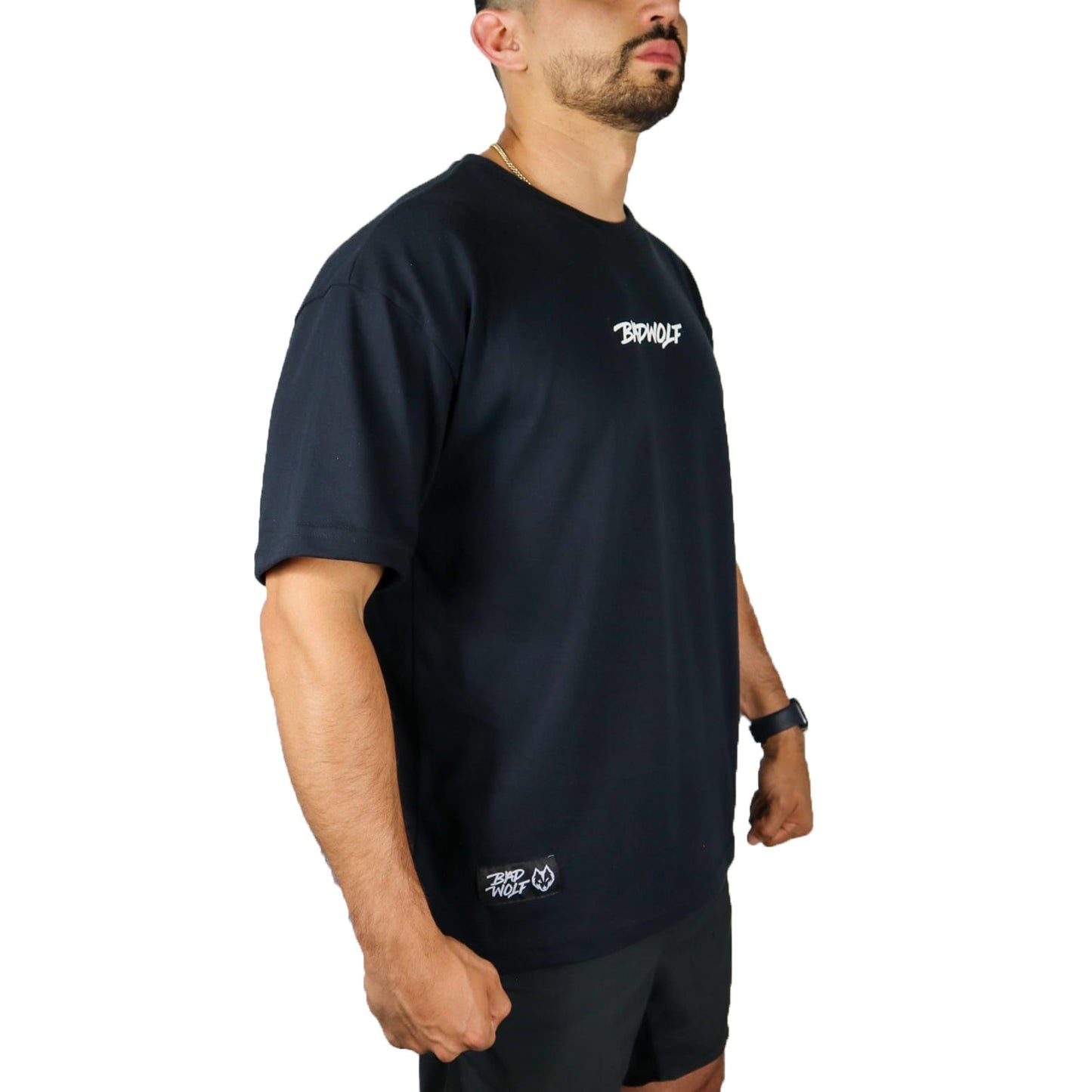 Oversize Tshirt Negra LOBO ANIME