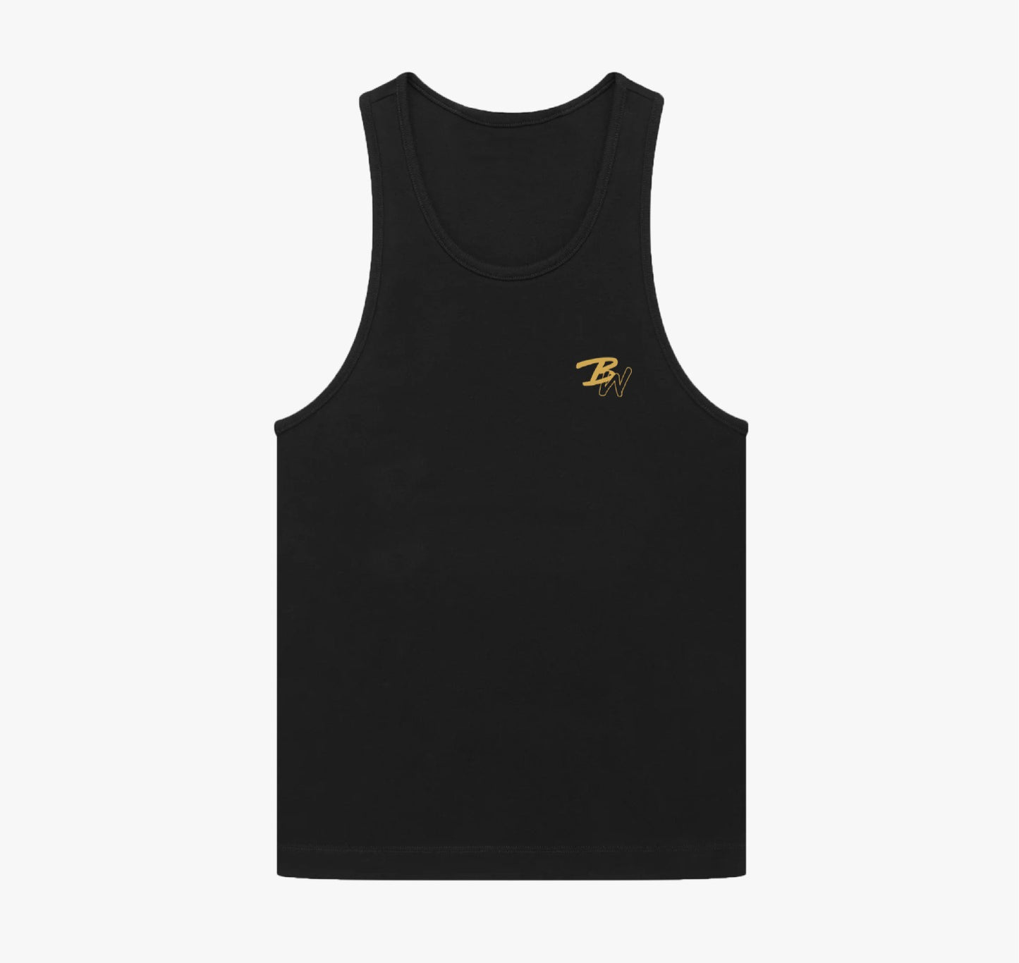 TANK TOP GOLD WOLF NEGRO