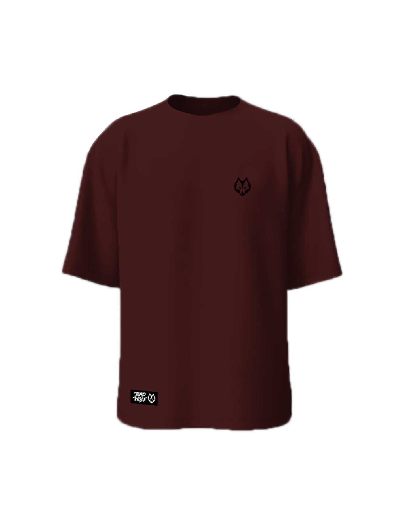 Oversize Tshirt Guinda Badwolf Negro