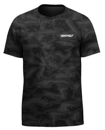 CAMISA FITTED CAMMO NEGRA BADWOLF