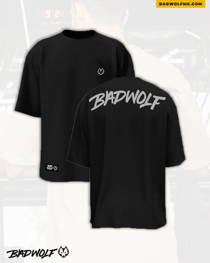 Oversize Tshirt Negra BADWOLF GRIS
