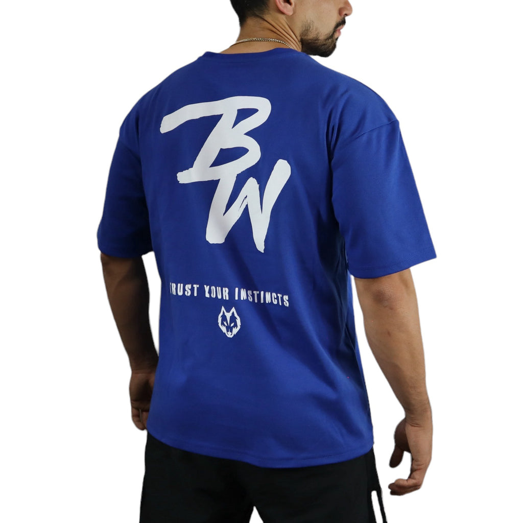 Oversize Azul Rey BW Blanco - Badwolf