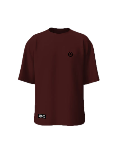 Oversize Tshirt Guinda Badwolf Negro