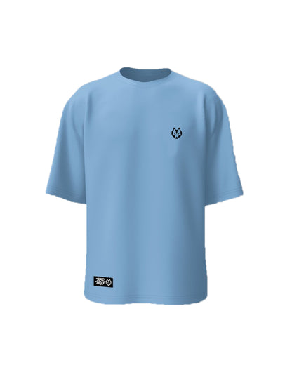 Oversize Tshirt Azul Cielo Badwolf Negro